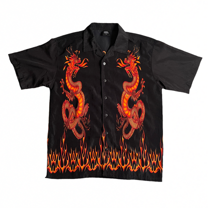 Y2k Grewal Flaming Dragon Shirt (XL)