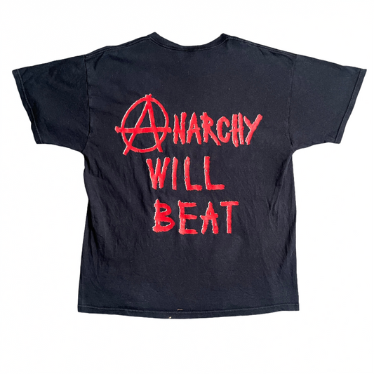 Vintage Anarchy Will Beat Graphic Tee (XL)