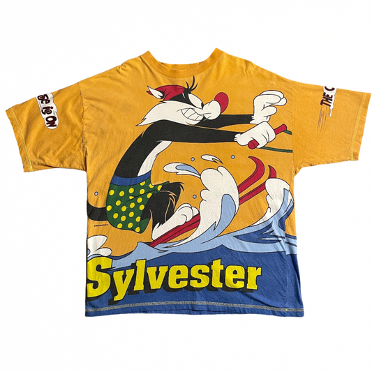 Vintage 1996 Looney Tunes Sylvester & Tweety "The Chase is On" Tee (2XL)