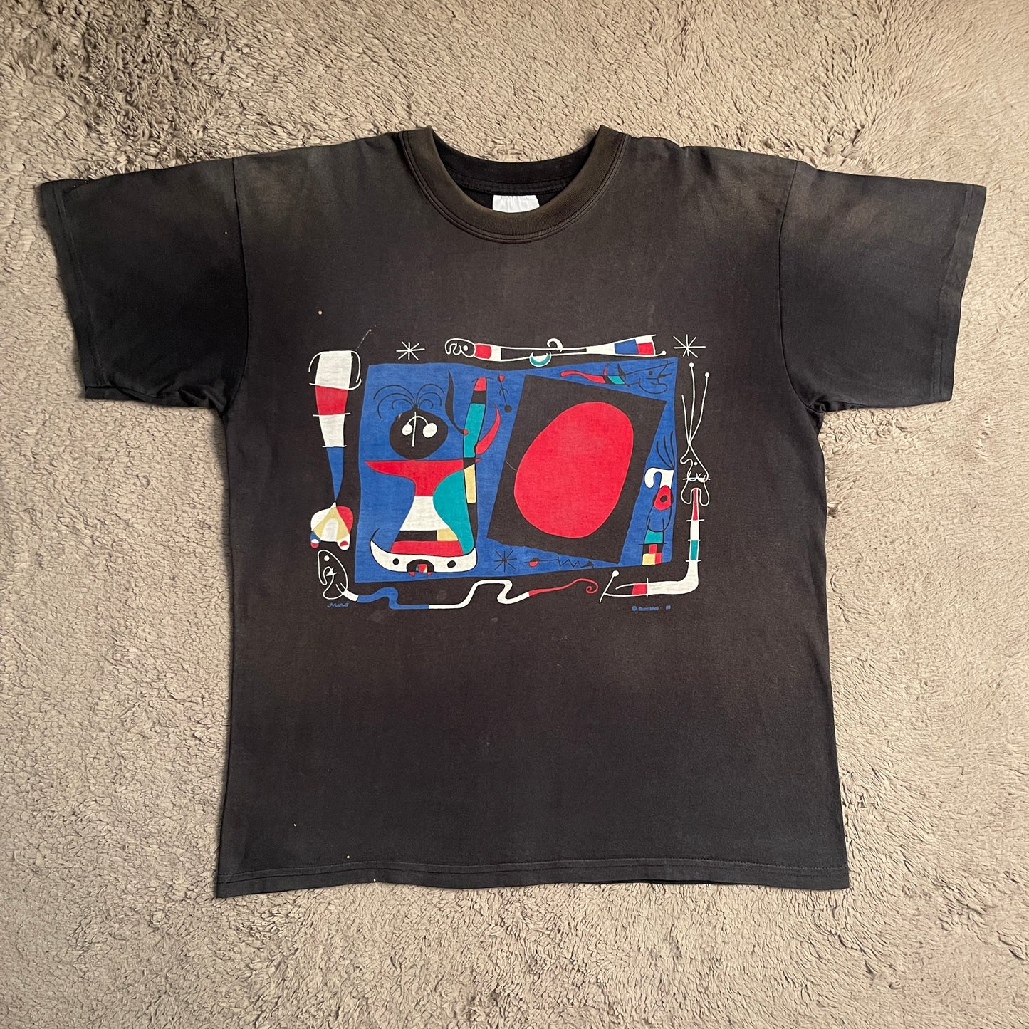 Vintage 1993 Joan Miro Abstract Art Tee (M)