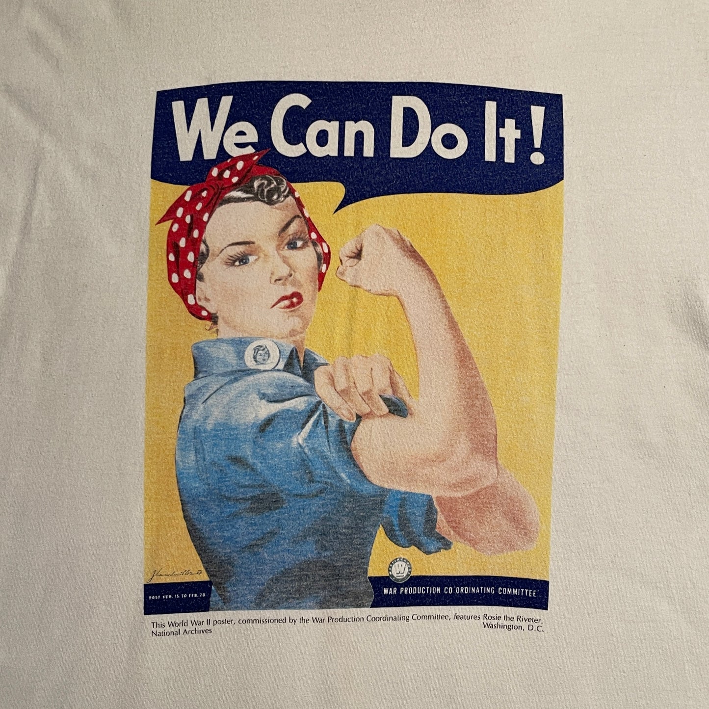 Vintage Rosie the Riveter WW2 Poster Tee (XL)
