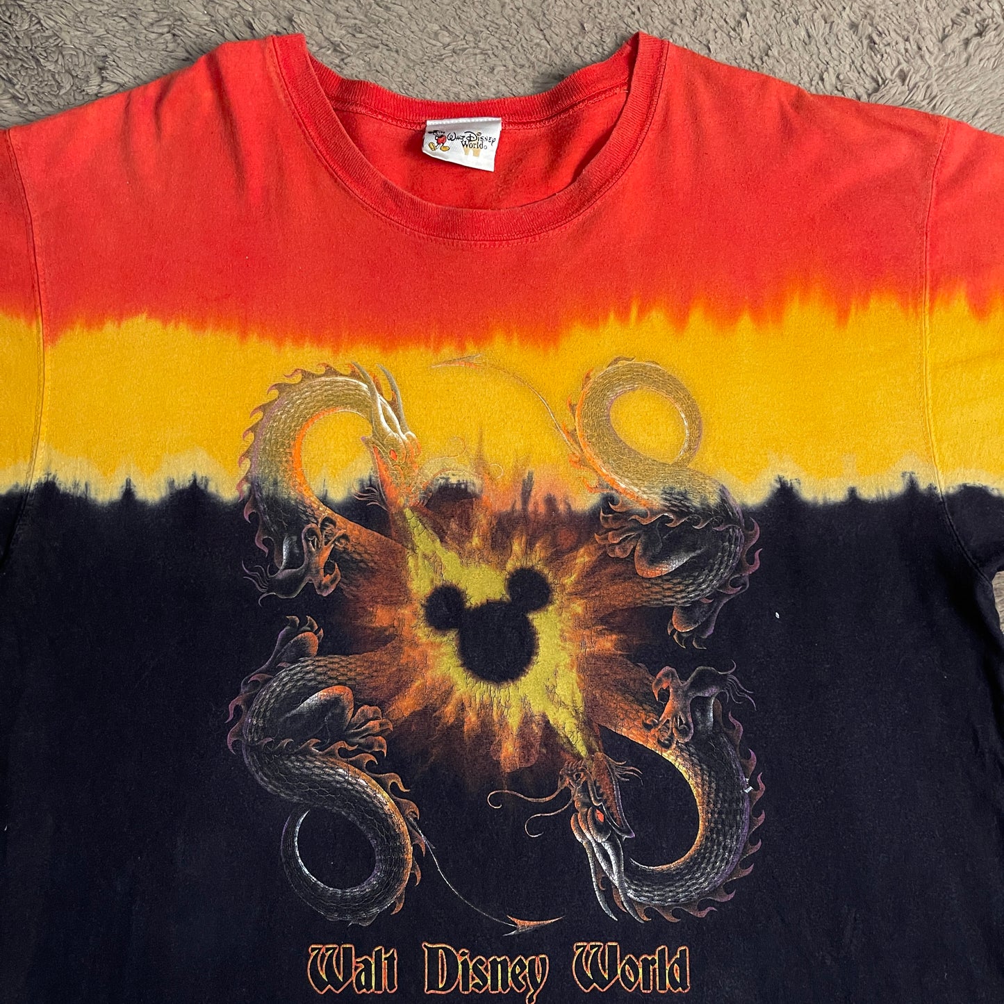 Vintage Walt Disney World Dragon Tie dye Tee (XL)