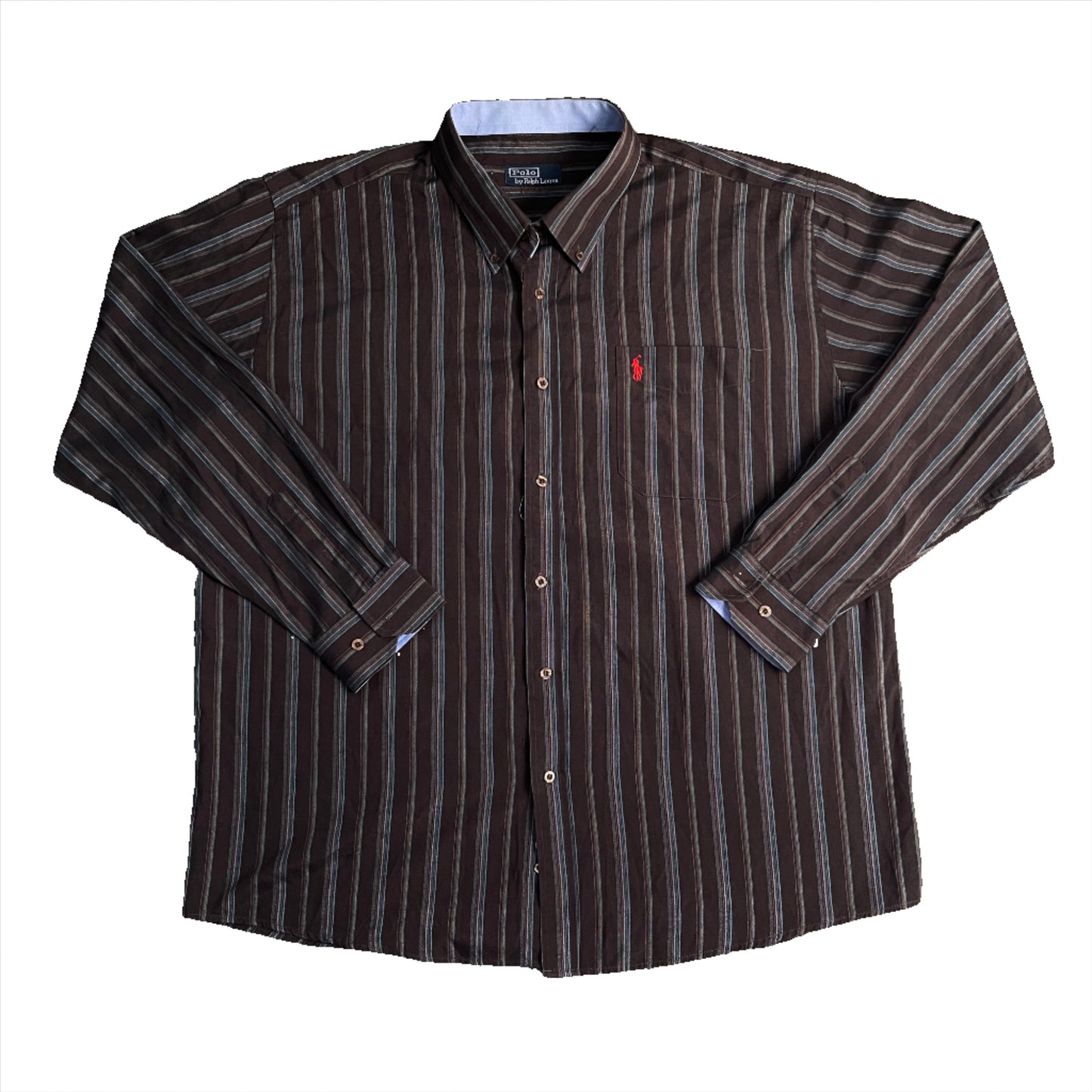 Ralph Lauren Chocolate Brown Button up Shirt (XL)