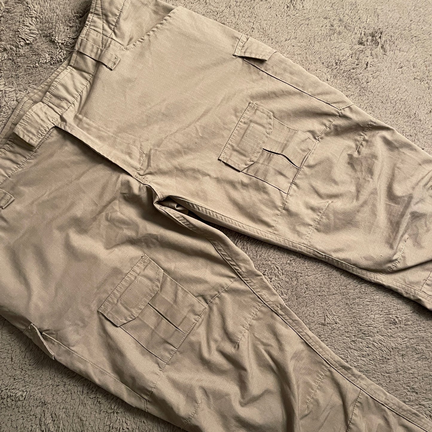 Sand Beige Cargo Pants with Velcro (W39xL40)