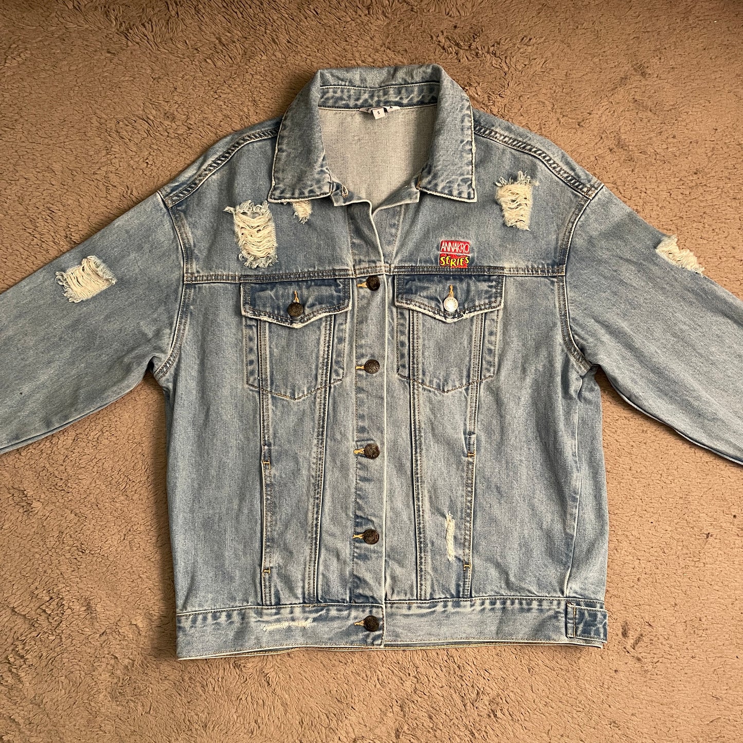 Annakro Series Ripped Denim Jacket (M)