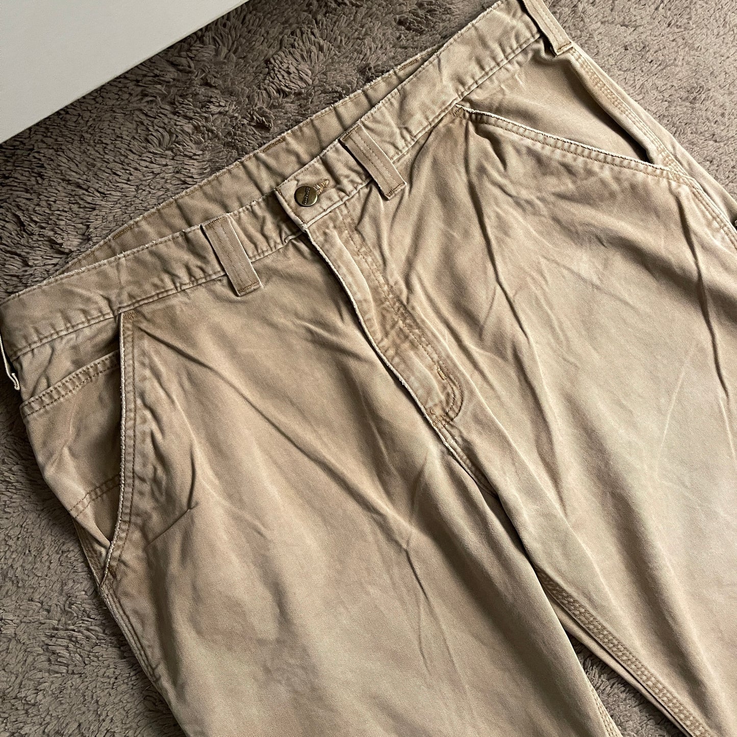 Beige Carhartt Work Pants (W38xL42.5)