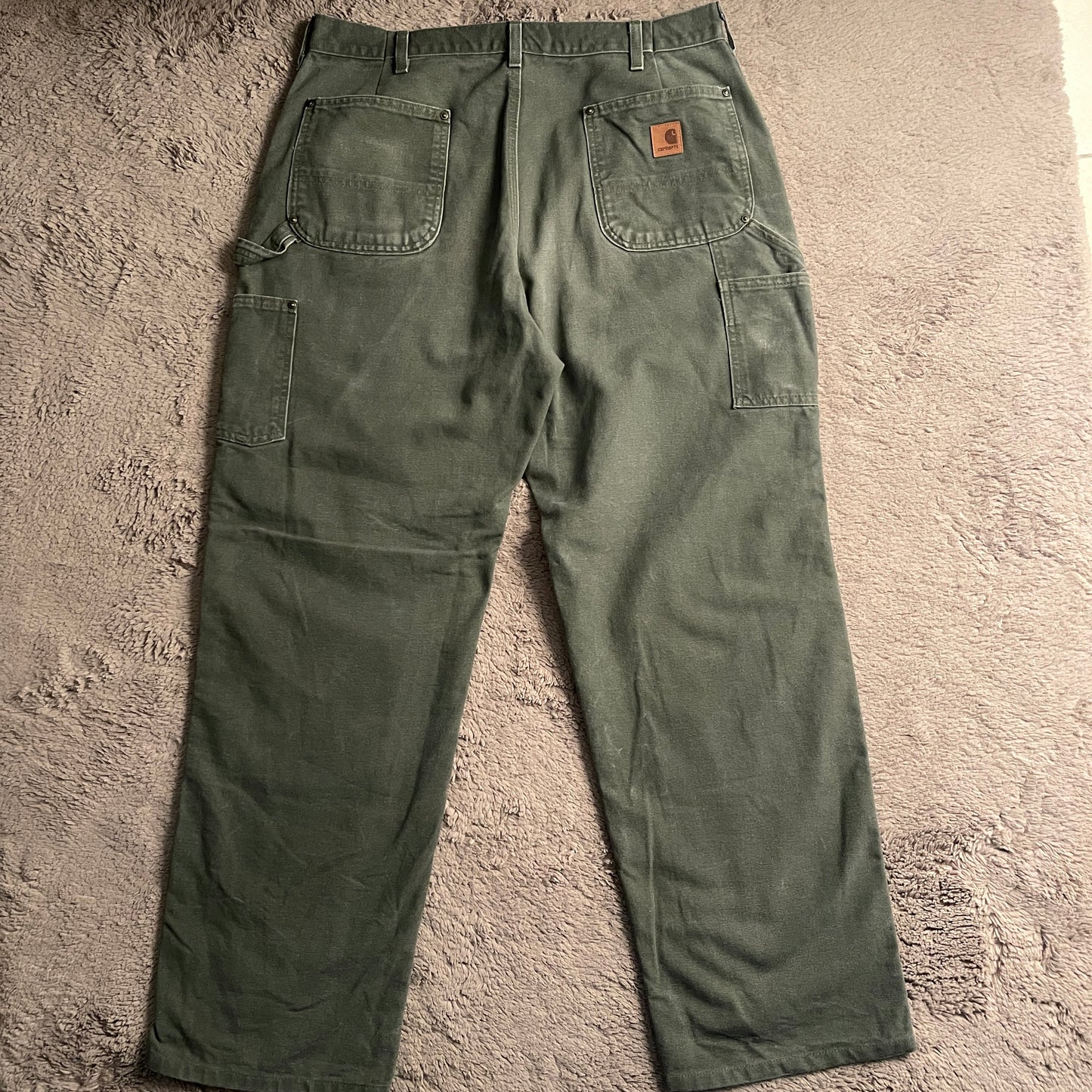 Green Carhartt Double Front Knee Pants (W35xL44)