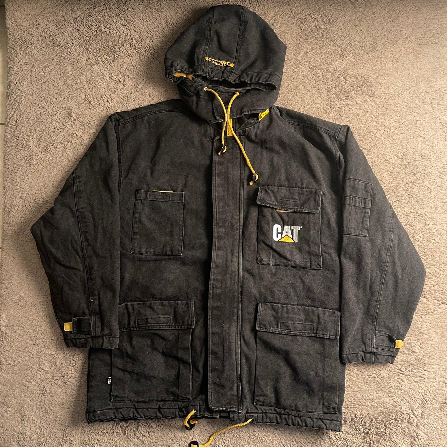 Caterpillar Workwear Hoodie Vintage Jacket (M on tag but fits to XL)
