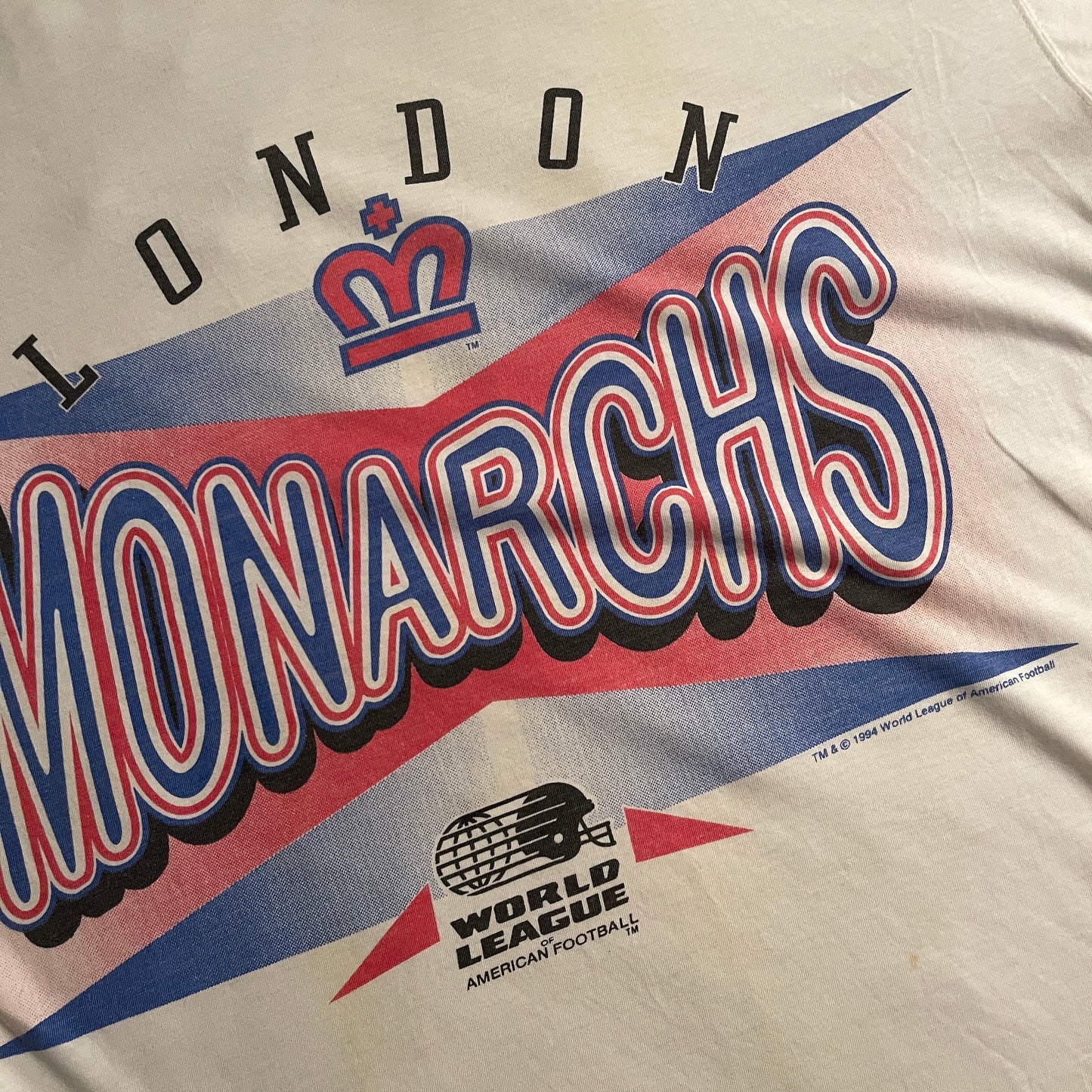 1994 London Monarchs American Football Vintage Tee (2XL)