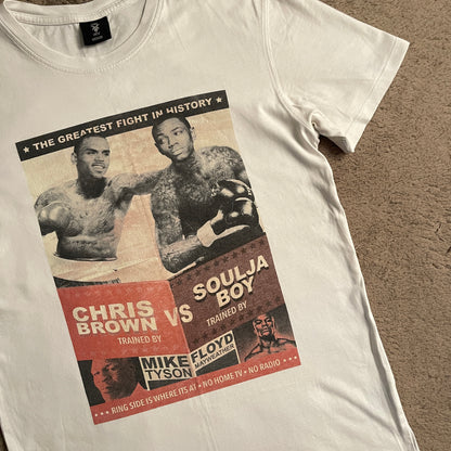 Chris Brown vs. Soulja Boy "The Greatest Fight in History" Tee (M)