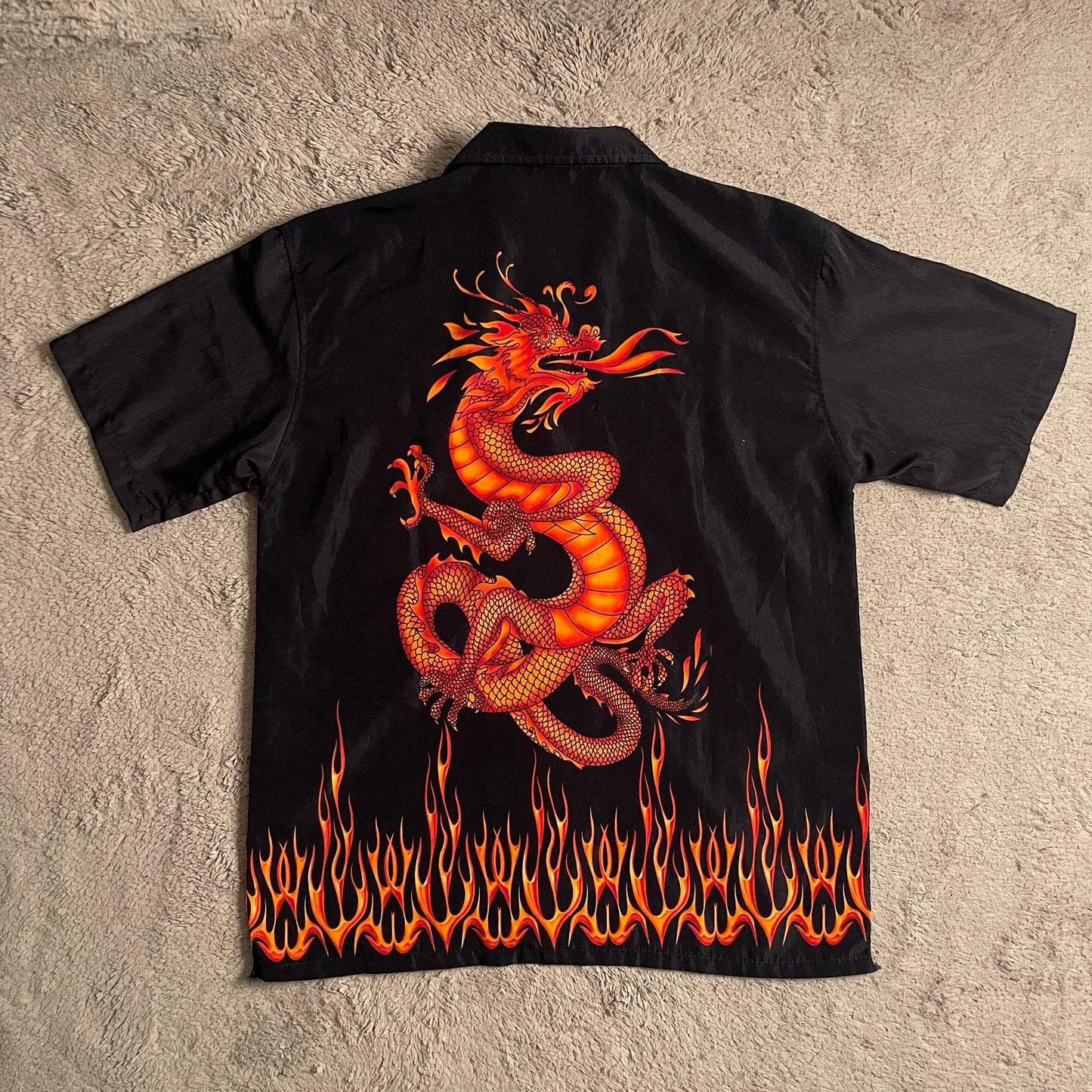 Y2k Grewal Flaming Dragon Shirt (XL)