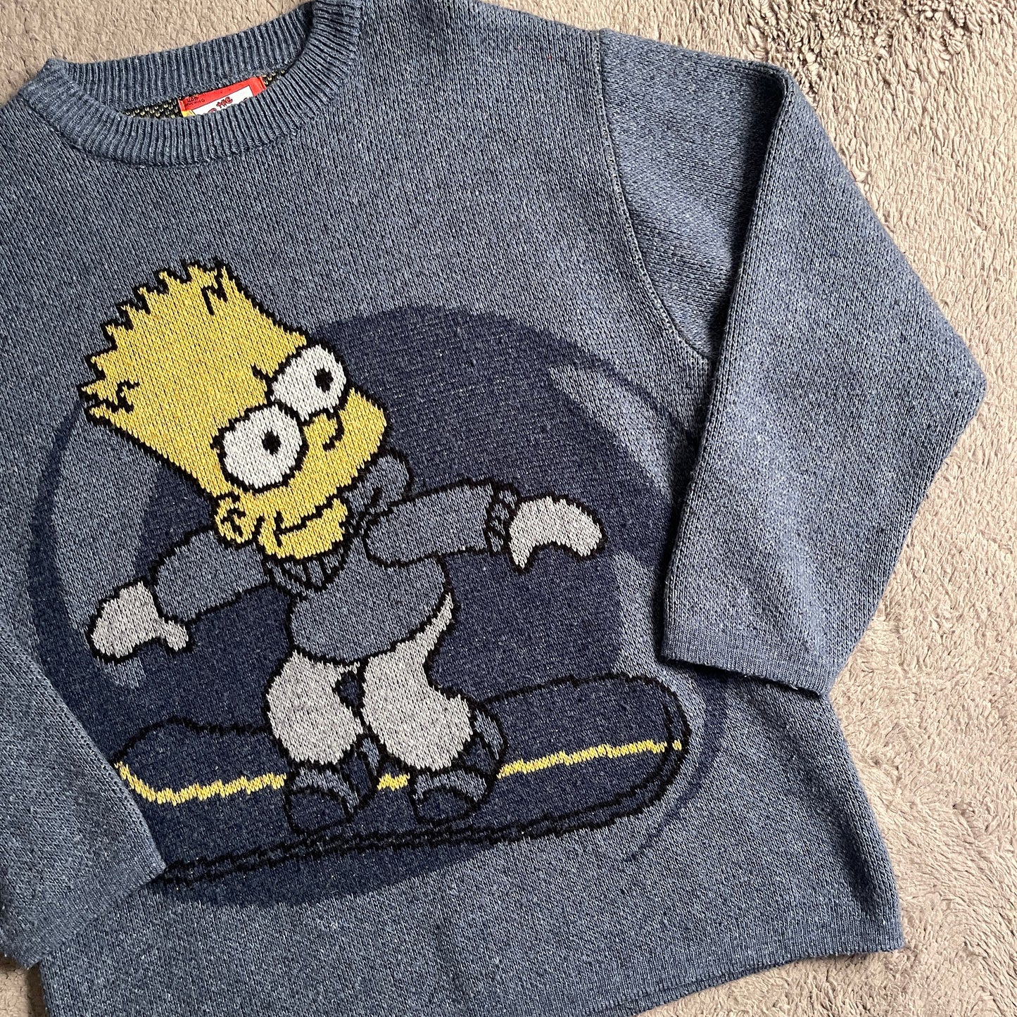 Bart Simpson Snowboard Knitted Crewneck (L)