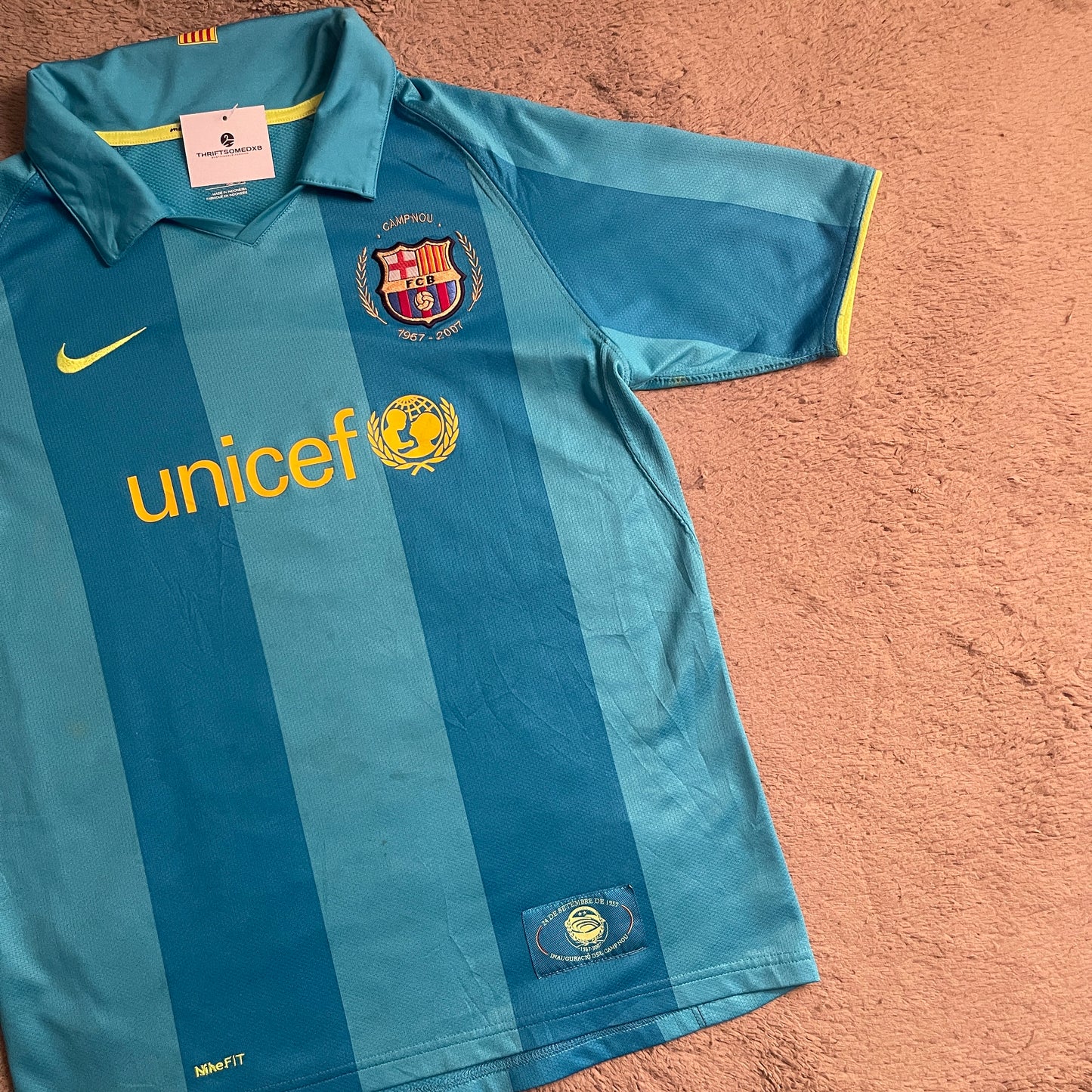 Messi Nike Barcelona 2007/2008 Away Football Shirt Jersey (XL)