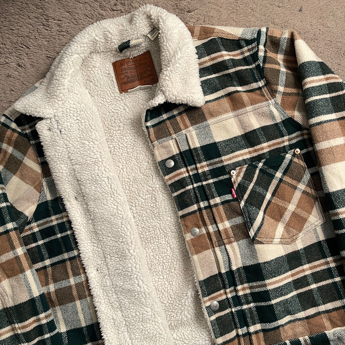 Levi's Plaid Sherpa Jacket (2XL)