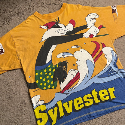 Vintage 1996 Looney Tunes Sylvester & Tweety "The Chase is On" Tee (2XL)