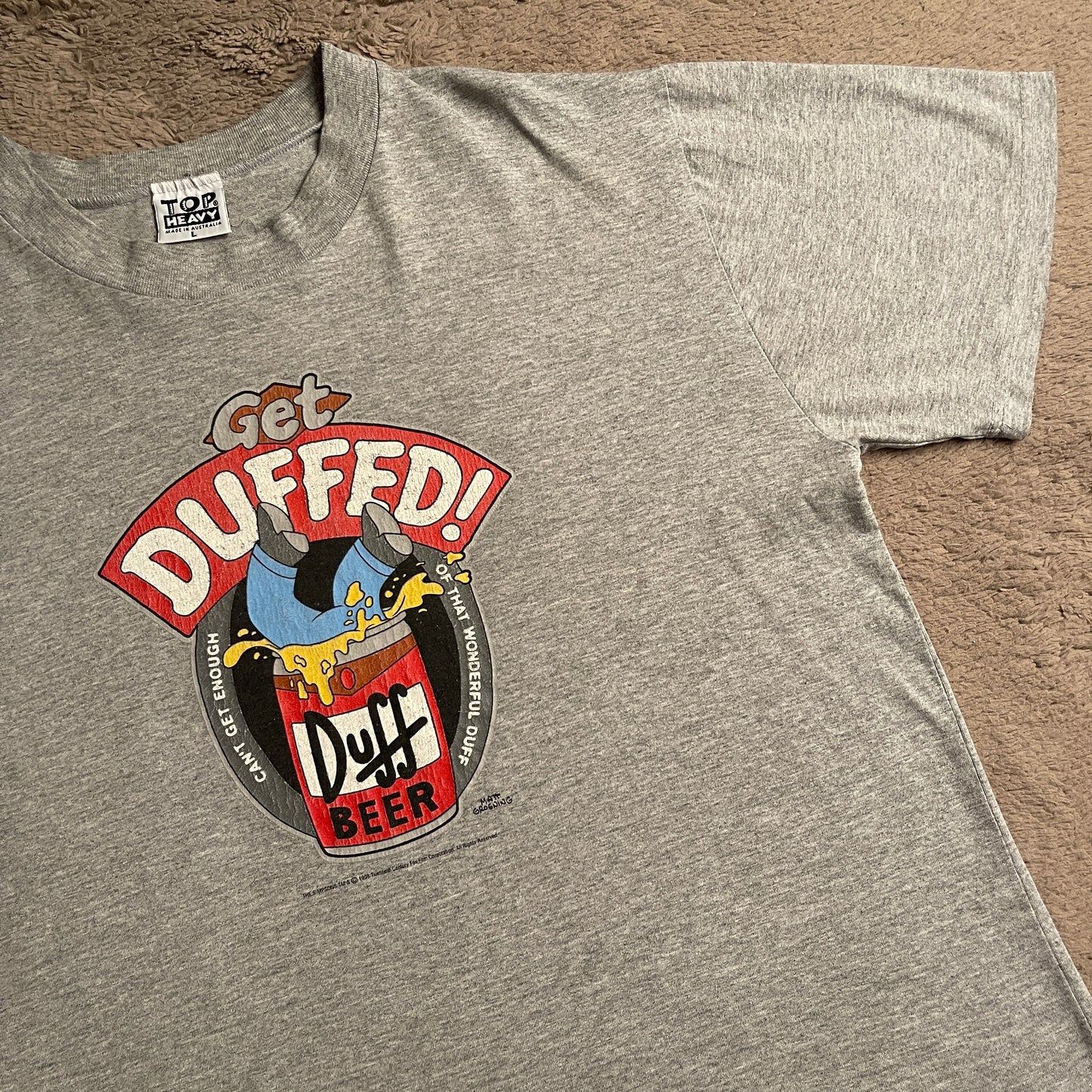 1998 The Simpsons "Get Duffed" Vintage Tee (L)