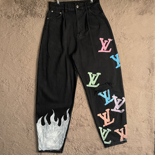 Custom Louis Vuitton Mom Jeans (W28)