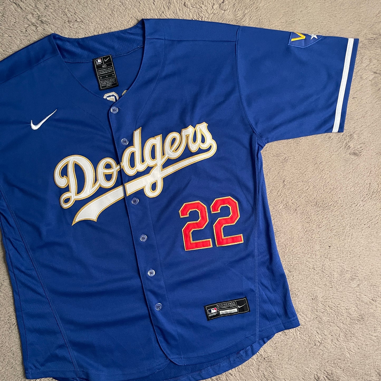 2020 MLB Champions LA Dodgers Jersey 22 Kershaw (M)