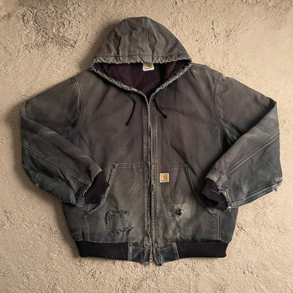 [DISCONTINUED] Vintage Distressed J160 Carhartt Charcoal Washed Jacket (XL)