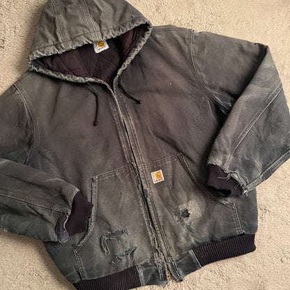 [DISCONTINUED] Vintage Distressed J160 Carhartt Charcoal Washed Jacket (XL)