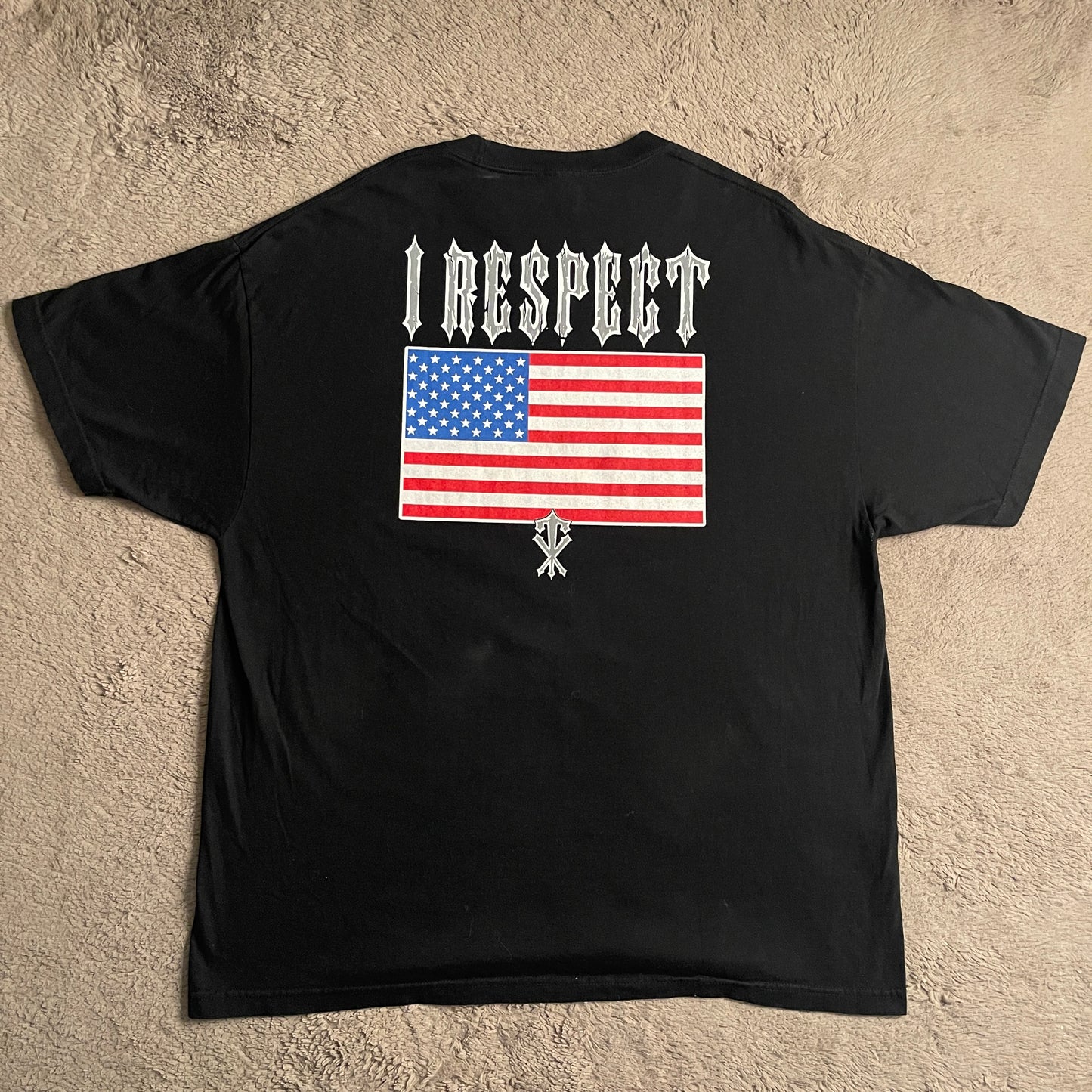 2017 WWE Undertaker "I Respect USA Flag" Tee (2XL)