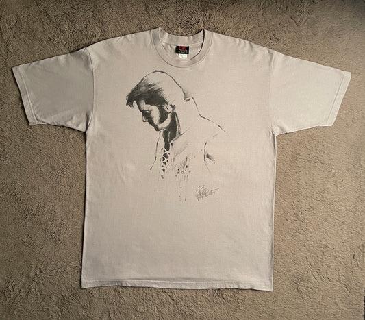 Elvis Presley Charcoal Portrait Tee (2XL)