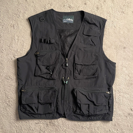 Black Tactical Cargo Vest (L)