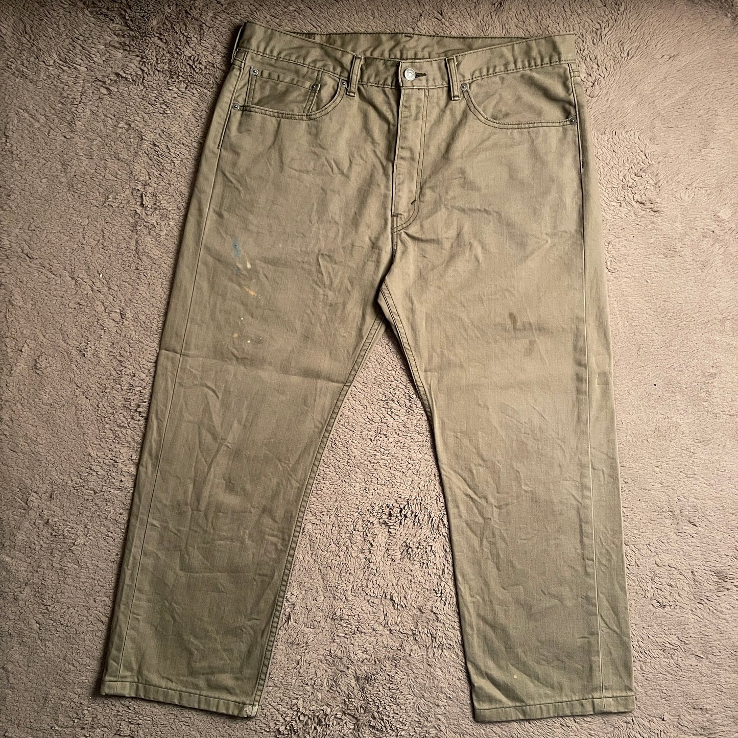 Levi's 505 Olive Green Pants (W38)