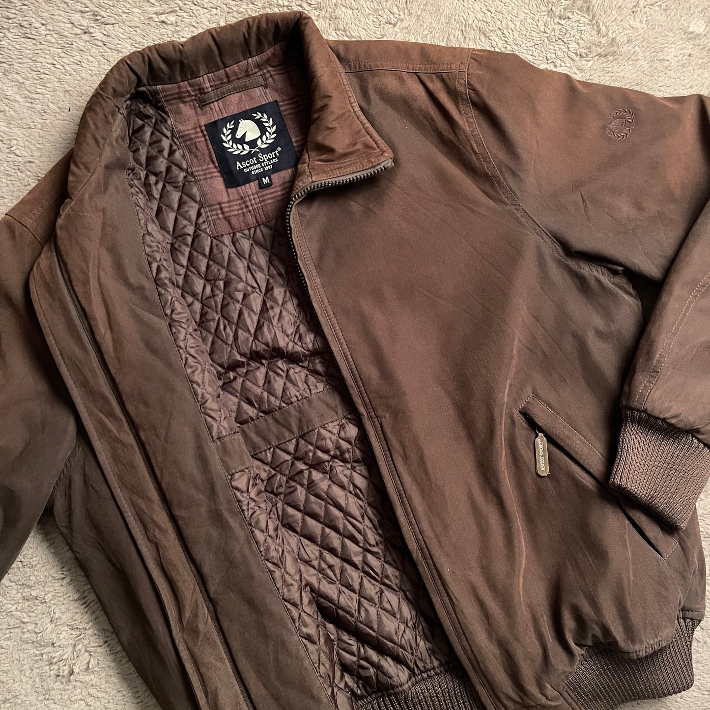 Ascot Sport Chocolate Brown Suede Jacket (M)