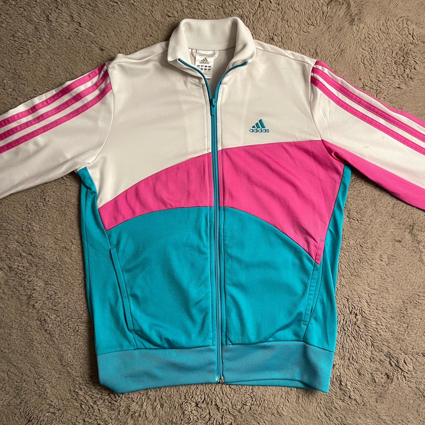 90's Adidas Tricolor Track Jacket (M)