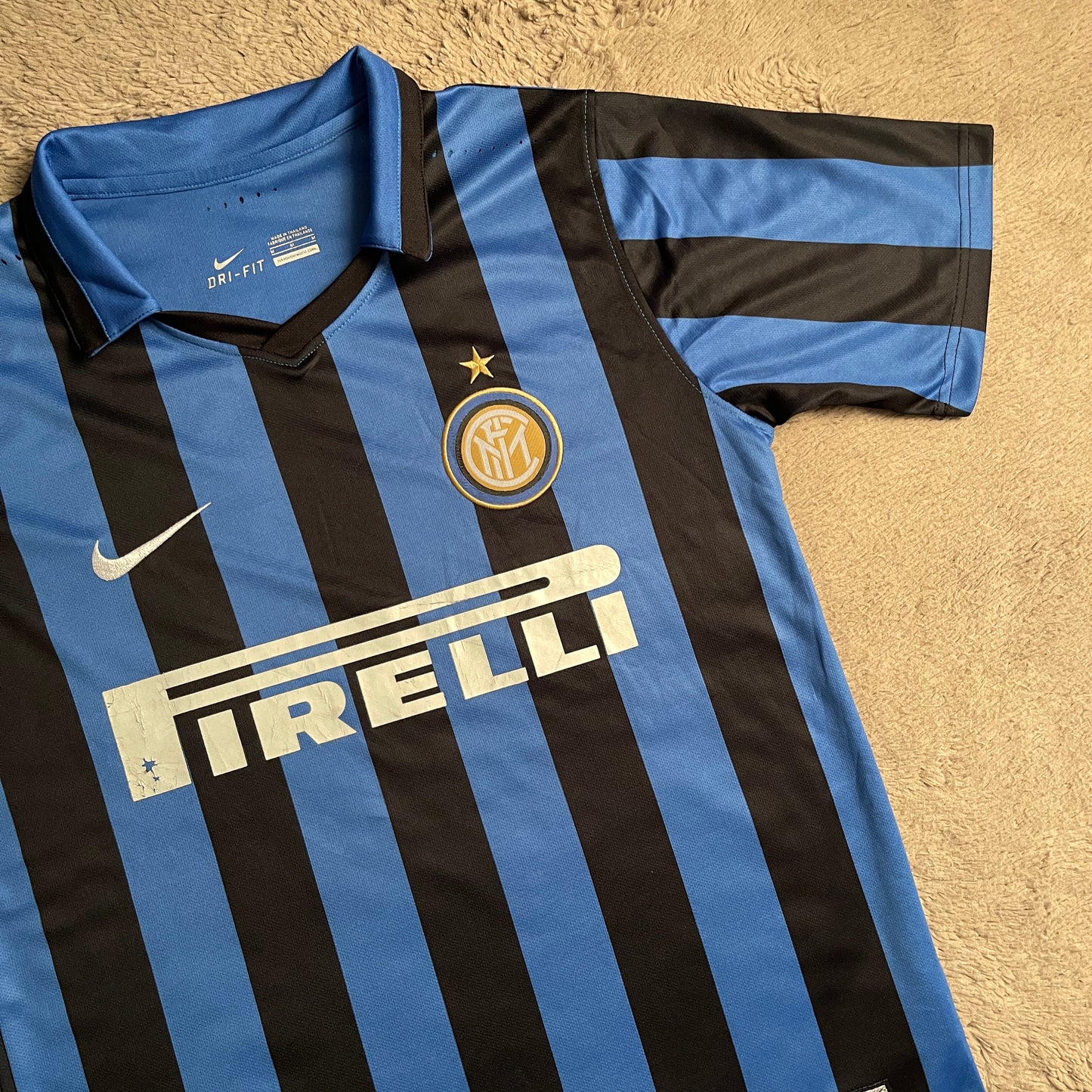 2015/16 Inter Milan Home #27 Davide Santon Football Jersey Shirt (M)