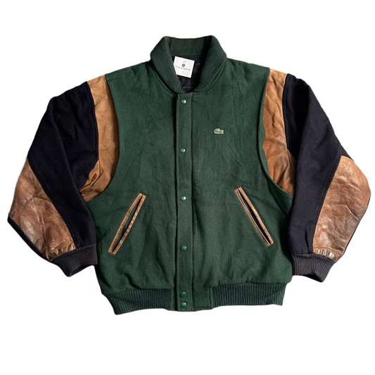 Vintage Lacoste Wool & Suede Bomber Jacket (L)