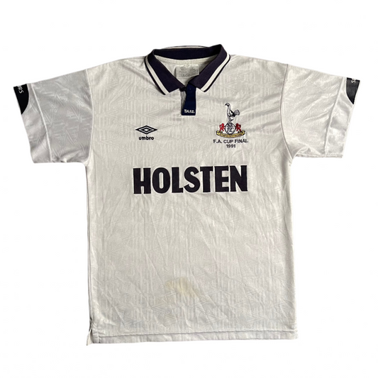 1991 Vintage Tottenham Hotspur Home Football Jersey Shirt (XL)