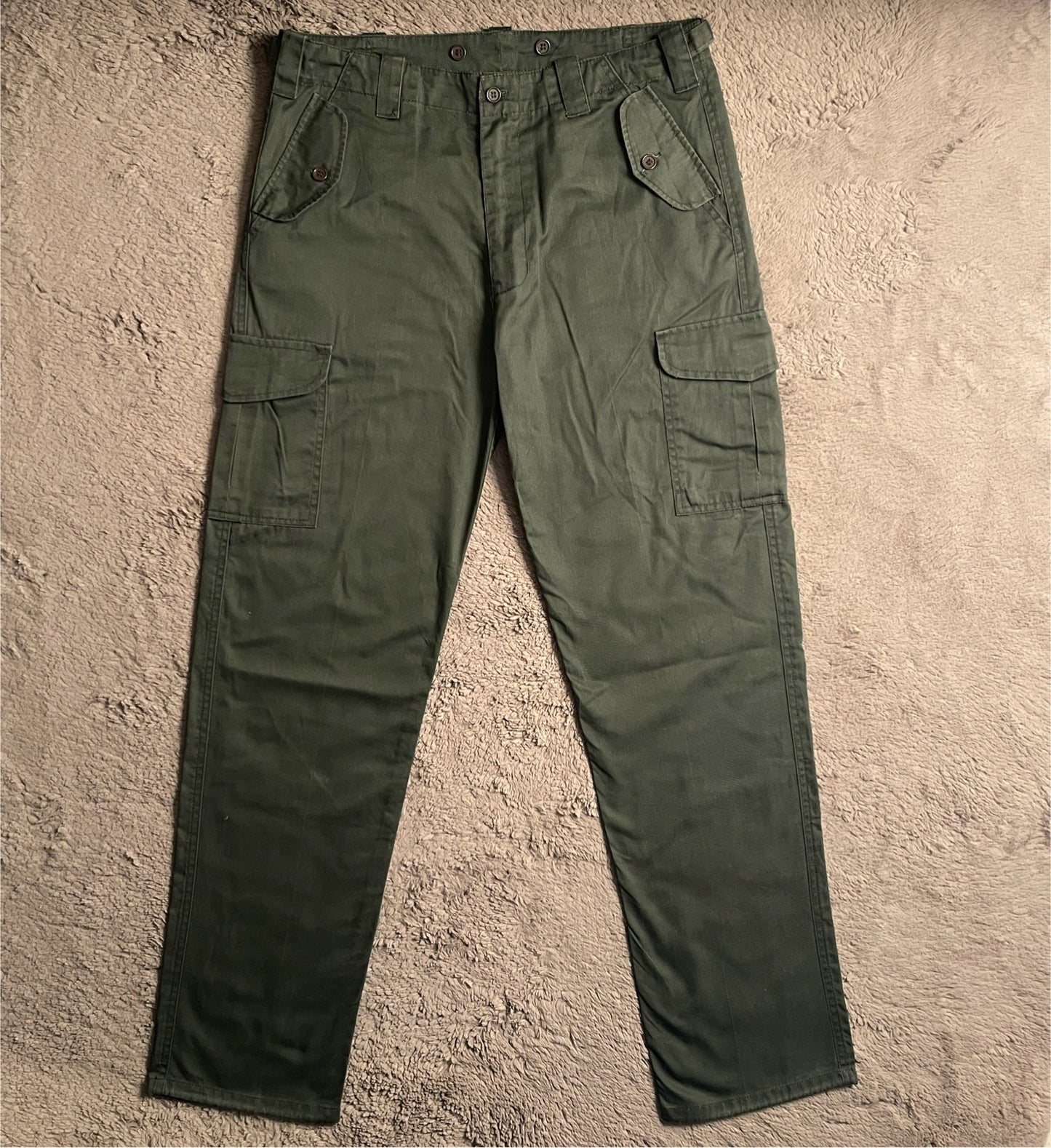 Army Green Cargo Straight Pants (W34)