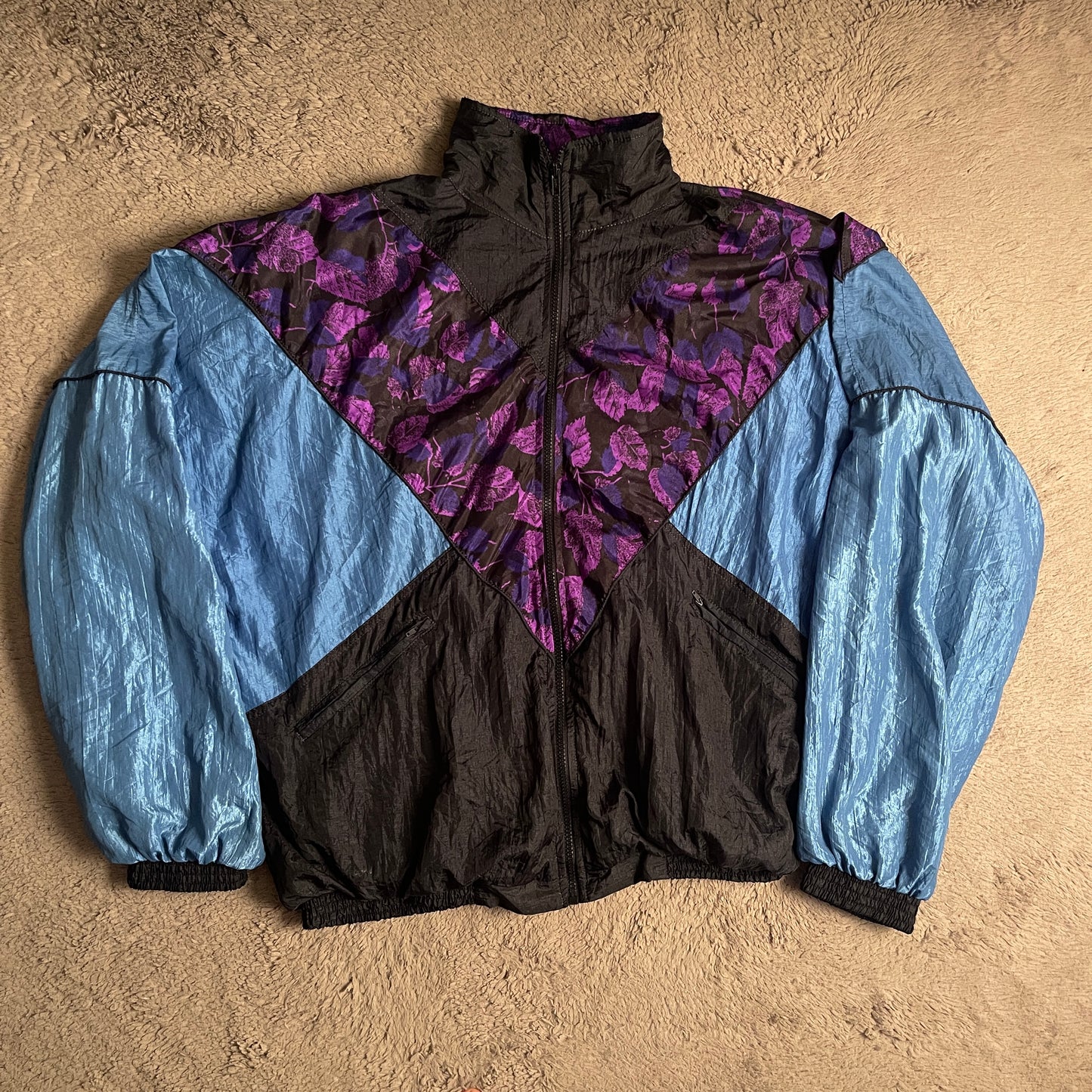 90's Multicolor Windbreaker Jacket (XL)