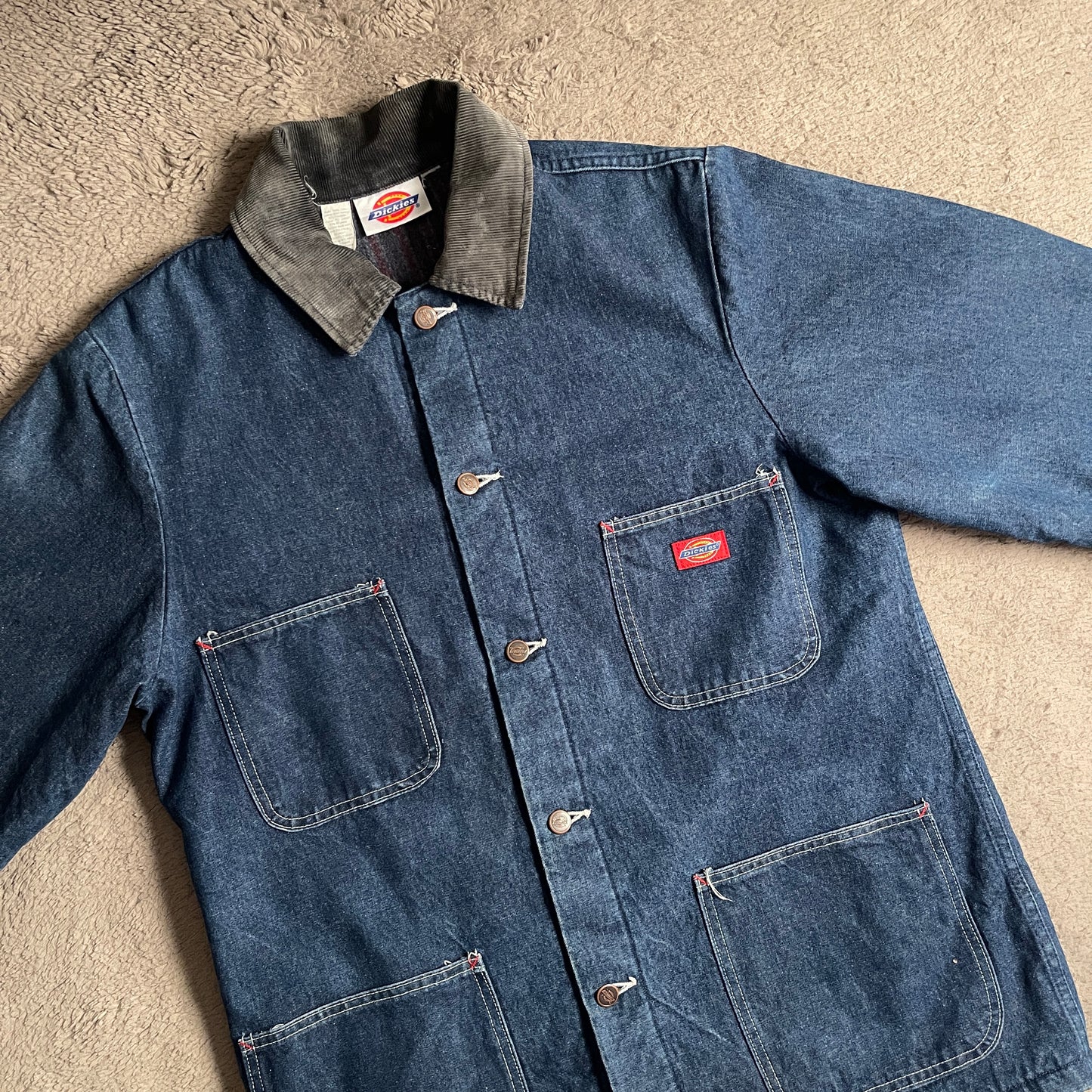 Vintage Dickies Denim/Corduroy Chore Coat Jacket (XL)