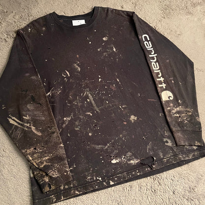 Vintage Carhartt Bleached & Distressed Crewneck (L)