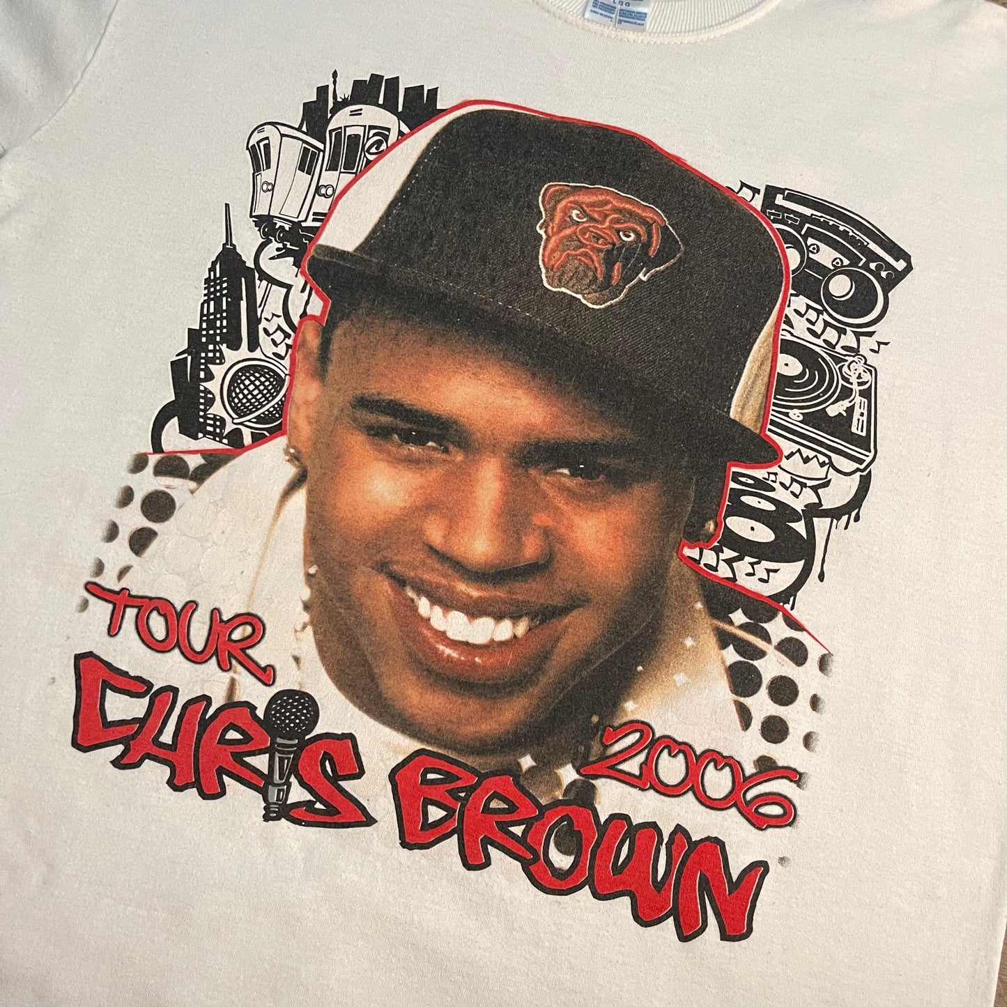 2006 Chris Brown with Lil' Wayne, Juelz Santana, and Ne-Yo Tour Tee (L)