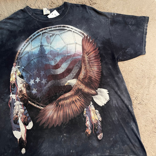 Tie-dye U.S.A. Eagle Mega Print Tee (XL)