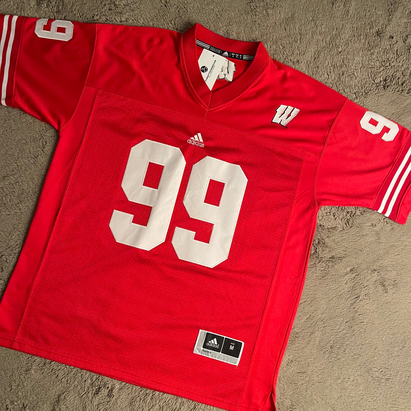 Adidas Wisconsin Badgers #99 J. J. Watt Football Jersey (M-L)