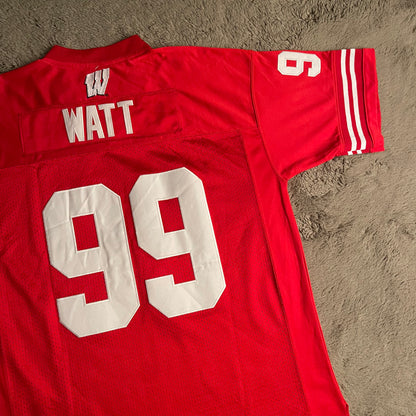 Adidas Wisconsin Badgers #99 J. J. Watt Football Jersey (M-L)