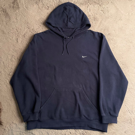 Nike Side Swoosh Navy Blue Hoodie (2XL)