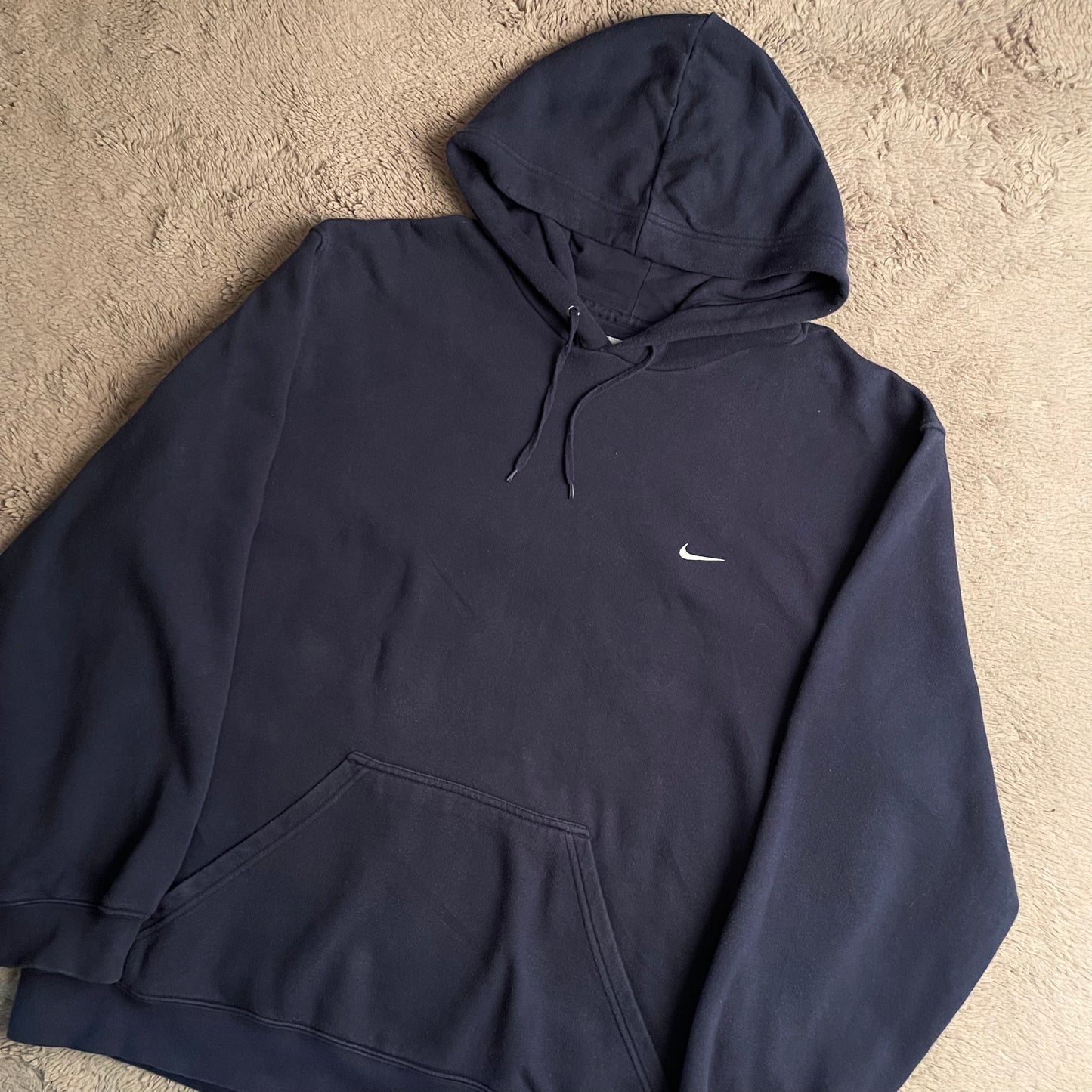 Nike Side Swoosh Navy Blue Hoodie (2XL)