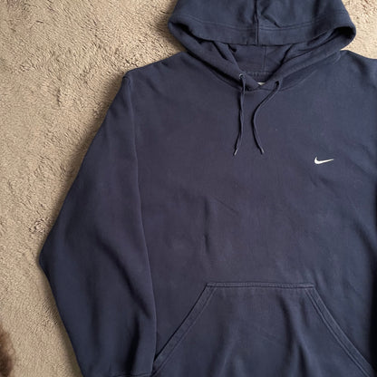 Nike Side Swoosh Navy Blue Hoodie (2XL)