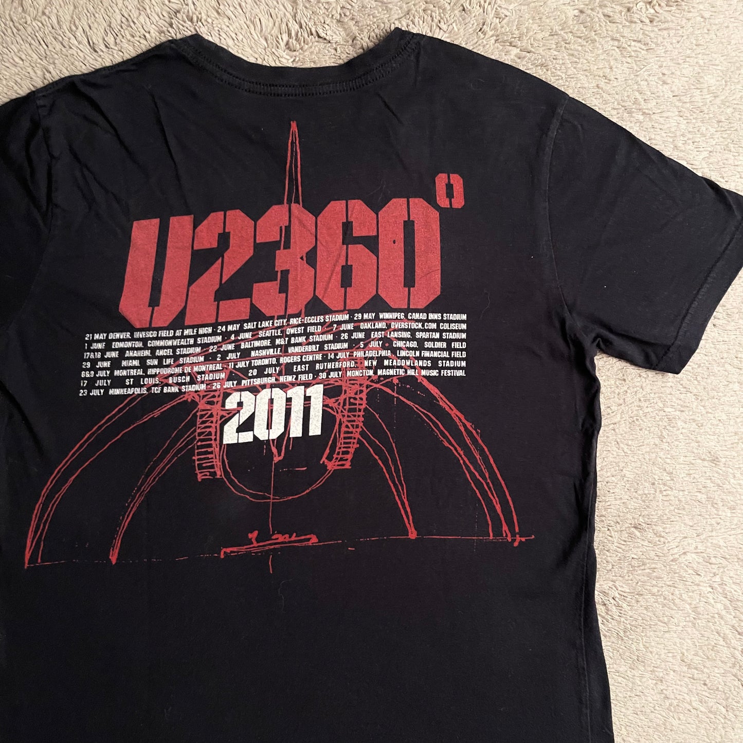 U2 360 Band 2011 Tour Tee (M)