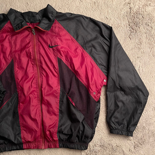 Nike Red & Black Windbreaker Jacket (M-L)