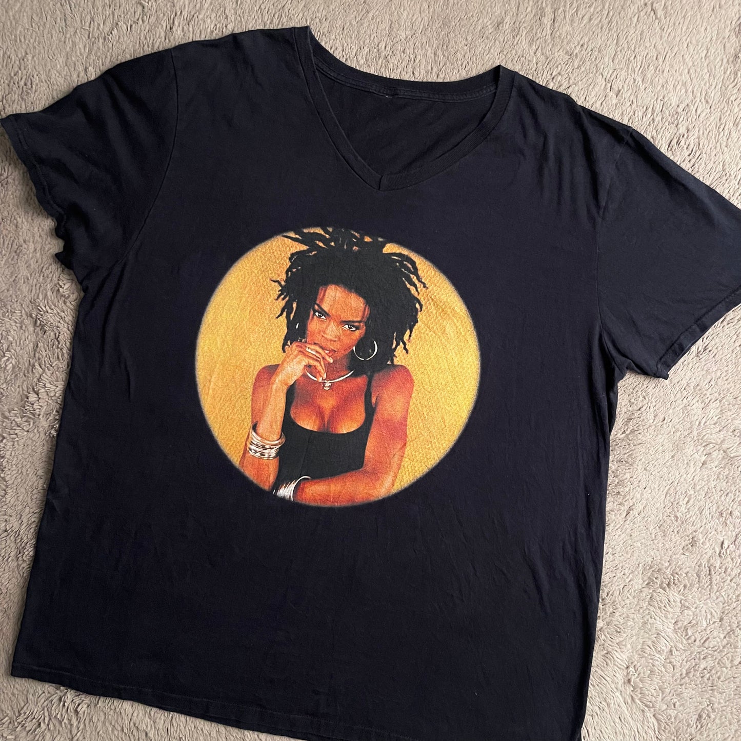 Lauryn Hill V-neck Tee (XL)