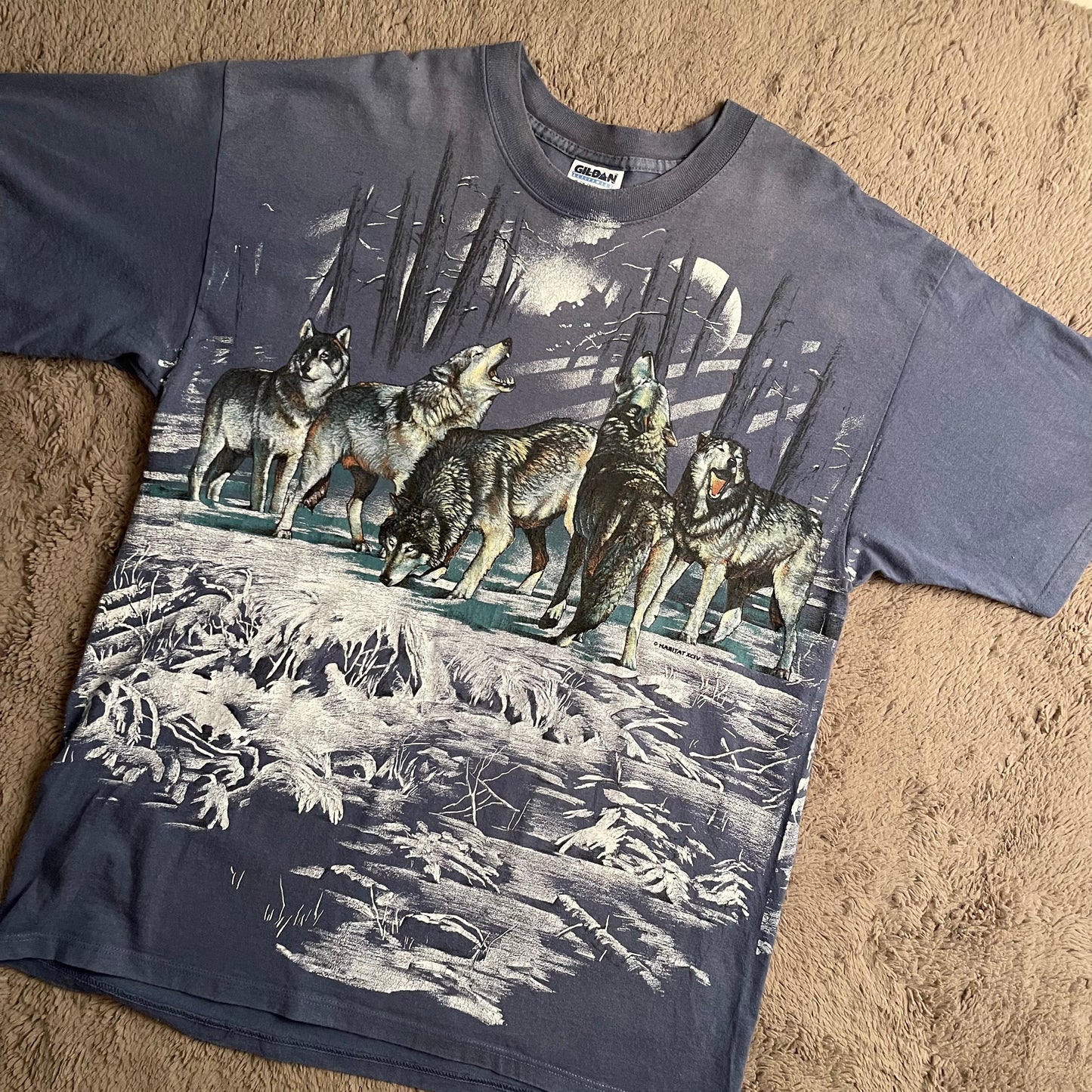 AOP Howling Wolves Graphic Tee (XL)