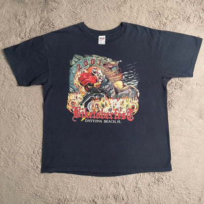 2001 Bikerfest at Daytona Beach, Florida Vintage Tee (XL)