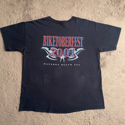 2001 Bikerfest at Daytona Beach, Florida Vintage Tee (XL)